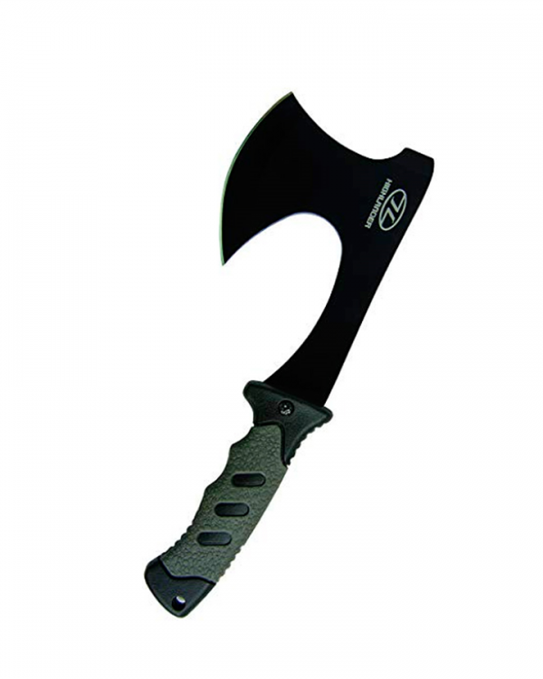 YATE sekera Survival Axe Lehká sekera pro přežití v přírodě. Sekera je ukovaná z jednoho kusu vysoce kvalitní uhlíkové oceli (sekera včetně rukojeti). Ergonomická pogumovaná rukojeť (topůrko) pro pohodlné a bezpečné držení je zesílená skleněným vláknem