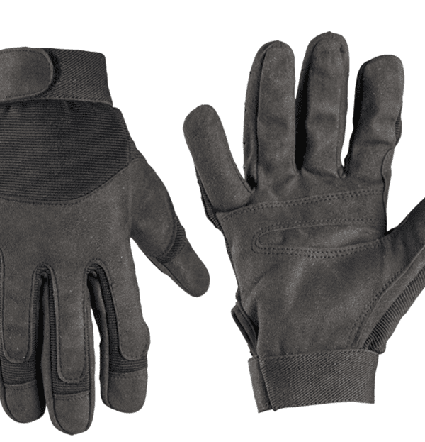 Mil-Tec rukavice Army černé S rukavice Army černé  Rukavice army gloves černé   velcro zapínání kombinace pružného materiálu a syntetické kůže krátký střih rukavic prsty mají po stranách malé otvory jako ventilaci rukavice mají univerzální využití do všech ročních období barva: černé   Materiál:   70% koženka 27% elastan 3% jiné vlákna údržba: ruční čištění výrobce: Mil-Tec   Velikostní tabulka:  rozměry (šířka ruky) S - 8 cm M - 9 cm L - 10 cm XL - 11 cm XXL - 12 cm