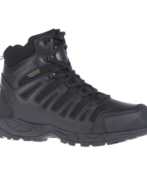 Pentagon boty Pentagon Achilles Tactical Boot XTR 6'' 47 Model taktické obuvy vyrobena kvalitním výrobcem značky Pentagon. Obuv Pentagon Achilles XTR 6 " je navržena pro vynikající podporu nohy a maximální komfort. Boty jsou vyrobeny z odolného nylonu 1200D a semišovým povrchem. Obuv má membránu Hydroguard® (voděodolná podšívka) boty tak dělá voděodolné