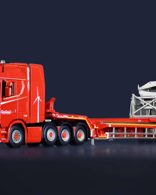 IMC Models model Scania S 8x4 +Super Wing Carrier Redline kovový sběratelský model v měřítku 1:50 výrobce IMC models list větrné elektrárny není součástí modelu!