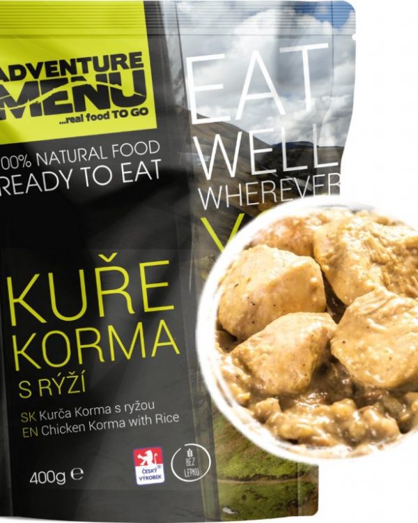 Adventure Menu Kuře Korma s rýží 400g Pochutnej si jako v restauraci