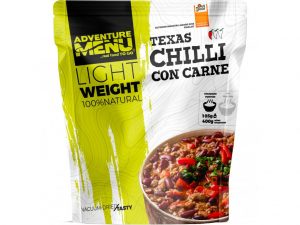 Adventure Menu Chilli con Carne 105 g (400 g finálního jídla) Užívej si na cestách minimim váhy a maximum chuti ✅  Kuchaři od základu poctivě uvařené jídlo ze 100% přírodních surovin