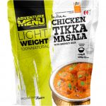 Adventure Menu Kuře Tikka Masala s řýží basmati 115 g (400 g finálního jídla) Užívej si na cestách minimim váhy a maximum chuti ✅  Kuchaři od základu poctivě uvařené jídlo ze 100% přírodních surovin