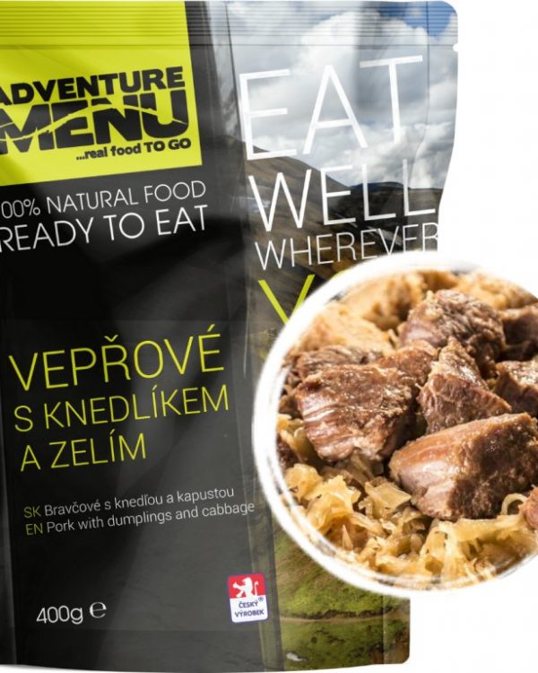 Adventure Menu Vepřové s knedlíkem a se zelím 400g Pochutnej si jako v restauraci