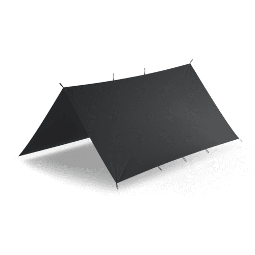 Helikon celta Helikon Supertarp Shadow Grey Univerzální plachta vhodná pro stavbu bivaků. Devatenáct upevňovacích bodů zajišťuje nekonečný výběr možných konfigurací pro všechny terény a klimatické podmínky. Velmi lehká