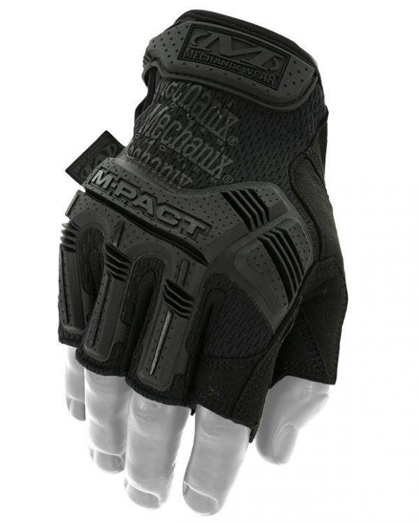 Mechanix Rukavice Mechanix M-Pact černé bezprstové XL Rukavice Mechanix M-Pact® nabízí kompletní ochranu ruky. Vrstva Thermal Plastic Rubber chrání klouby prstů před zraněními způsobenými nárazem nebo oděrem. Dlaň je pokryta rázovým polstrováním Poron® XRD