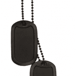 Mil-Tec známka osobní US komplet černá Dog Tag na krk černý  Obsahuje 2ks známky + 2ks řetízek + 2 ks gumičky.  Provedení černé.