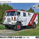 puzzle Truck Tatra 815 290R75 4x4 HAS-40 PUZZLE TRUCK 03 - TATRA 815 290R75 4X4 HAS (1982 - 1997) 40 DÍLKŮ   Rozměry deskového puzzle: 37 cm x 29 cm Materiál: originál puzzle lepenka o síle 2 mm Rozměry balení: 37 cm x 29 cm Rozměry jednotlivých dílků: cca 4 x 5 cm Počet dílků: 40   Nevhodné pro děti do 3 let!!!  Sběratelská série EDICE RETRO-AUTA -TRUCK. Puzzle z této edice jsou nejen ideálním dárkem pro všechny automobilové nadšence