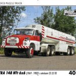 PUZZLE TRUCK 24 - TATRA 147 DC 5 (1957 - 1961) 40 DÍLKŮ PUZZLE TRUCK 20 - TATRA 148 NTT 6X6 (1969 - 1982) S NÁVĚSEM CO 23 TO 40 DÍLKŮ   Rozměry deskového puzzle: 37 cm x 29 cm Materiál: originál puzzle lepenka o síle 2 mm Rozměry balení: 37 cm x 29 cm Rozměry jednotlivých dílků: cca 4 x 5 cm Počet dílků: 40   Nevhodné pro děti do 3 let!!!  Sběratelská série EDICE RETRO-AUTA -TRUCK. Puzzle z této edice jsou nejen ideálním dárkem pro všechny automobilové nadšence