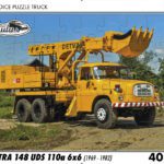 puzzle Truck Tatra 148 UDS 110a 6X6-40 dílků PUZZLE TRUCK 28 - TATRA 148 UDS 110A 6X6 (1969 - 1982) 40 DÍLKŮ   Rozměry deskového puzzle: 37 cm x 29 cm Materiál: originál puzzle lepenka o síle 2 mm Rozměry balení: 37 cm x 29 cm Rozměry jednotlivých dílků: cca 4 x 5 cm Počet dílků: 40   Nevhodné pro děti do 3 let!!!  Sběratelská série EDICE RETRO-AUTA -TRUCK. Puzzle z této edice jsou nejen ideálním dárkem pro všechny automobilové nadšence