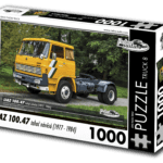 puzzle truck LIAZ 110.471 tahač návěsů-1000 dílků PUZZLE TRUCK 08 - LIAZ 100.47 TAHAČ NÁVĚSŮ (1977 - 1984) 1000 DÍLKŮ   Rozměry složeného puzzle: 660 x 470 mm Materiál: originál puzzle lepenka o síle 1