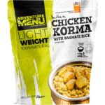 Adventure Menu Kuře Korma s rýží basmati 115 g (400 g finálního jídla) Užívej si na cestách minimim váhy a maximum chuti ✅  Kuchaři od základu poctivě uvařené jídlo ze 100% přírodních surovin