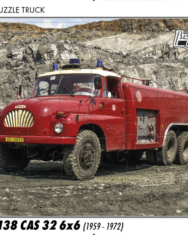 puzzle Truck Tatra 138 CAS 32 6x6 (1959-1972)-40 dílků Rozměry deskového puzzle: 37 cm x 29 cm Materiál: originál puzzle lepenka o síle 2 mm Rozměry balení:37 cm x 29 cm Rozměry jednotlivých dílků: cca 4 x 5 cm Počet dílků:40 Nevhodné pro děti do 3 let!!!   Sběratelská série EDICE RETRO-AUTA -TRUCK. Puzzle z této edice jsou nejen ideálním dárkem pro všechny automobilové nadšence