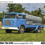 puzzle Truck Škoda 706 RTH cisternový automobil (1958-1975)-40 dílků Rozměry deskového puzzle: 37 cm x 29 cm Materiál: originál puzzle lepenka o síle 2 mm Rozměry balení:37 cm x 29 cm Rozměry jednotlivých dílků: cca 4 x 5 cm Počet dílků:40 Nevhodné pro děti do 3 let!!!   Sběratelská série EDICE RETRO-AUTA -TRUCK. Puzzle z této edice jsou nejen ideálním dárkem pro všechny automobilové nadšence