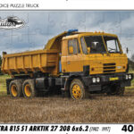 puzzle Truck Tatra 815 S1 Arktik 27 208 6x6.2 (1982-1997)-40 dílků Rozměry deskového puzzle: 37 cm x 29 cm Materiál: originál puzzle lepenka o síle 2 mm Rozměry balení:37 cm x 29 cm Rozměry jednotlivých dílků: cca 4 x 5 cm Počet dílků:40 Nevhodné pro děti do 3 let!!!   Sběratelská série EDICE RETRO-AUTA -TRUCK. Puzzle z této edice jsou nejen ideálním dárkem pro všechny automobilové nadšence