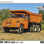 puzzle Truck Tatra 148 S1 6x6 (1969-1982)-40 dílků Rozměry deskového puzzle: 37 cm x 29 cm Materiál: originál puzzle lepenka o síle 2 mm Rozměry balení:37 cm x 29 cm Rozměry jednotlivých dílků: cca 4 x 5 cm Počet dílků:40 Nevhodné pro děti do 3 let!!!   Sběratelská série EDICE RETRO-AUTA -TRUCK. Puzzle z této edice jsou nejen ideálním dárkem pro všechny automobilové nadšence