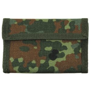 MFH peněženka BW peněženka maskovaná   maskáčová peněženka s německým maskovacím vzorem flecktarn zapínání na suchý zip řada vnitřních kapes na bankovky