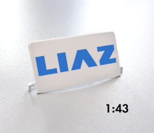 Kaden model spojler Liaz 100/110modré logo Liaz Kaden Speciálně vyrobený resinový model spojleru